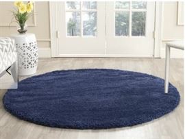 3ft Round Starr Hill Navy Blue