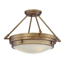 Aralene 3Light SemiFlush Mount Warm Brass