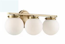 Blais 3Light Vanity Light Natural Brass