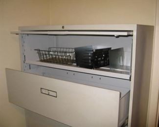 lateral file drawers and lift up storage