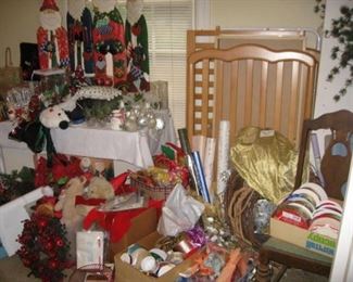 Christmas and a baby crib