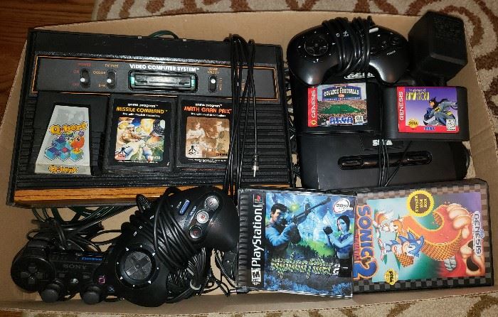 Vintage Video Game Consoles and Games (untested)
