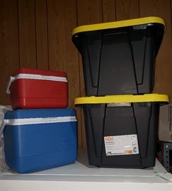 Lunch Coolers and Storage Bins