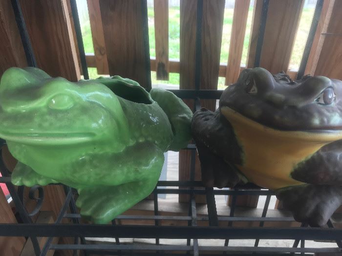 Vintage Planter Frogs