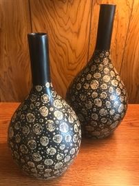 Black and Beige Vases