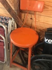 Vintage Orange Stool