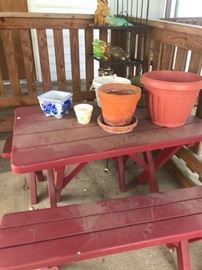 Picnic Table, Planters