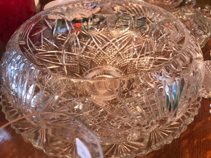 Cut Crystal Glass Bowl