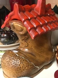 The Old Lady in a Shoe cookie jar