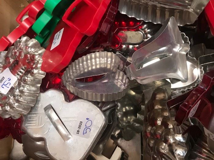 Large Assortment Vintage Cookie Cutters