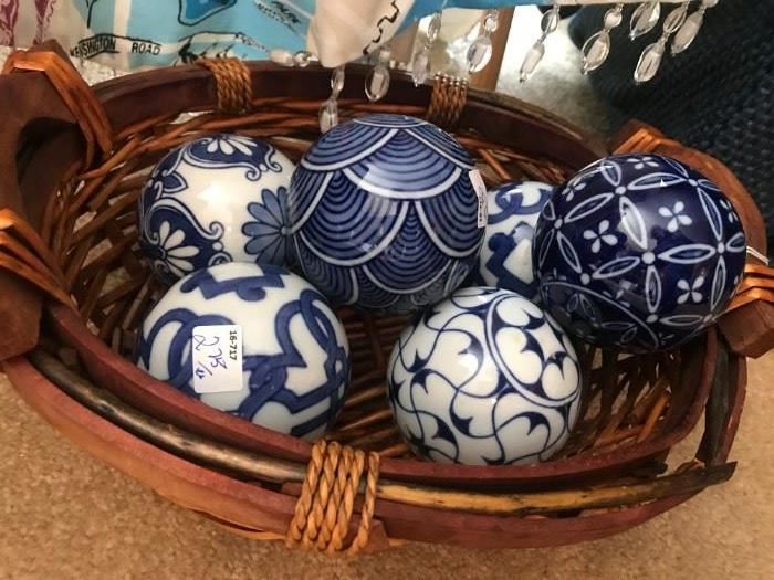 Blue and White Porcelain Balls