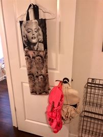 Backpacks and Marilyn. 