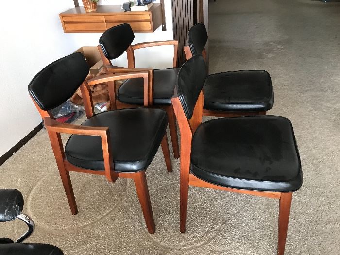 Oil Walnut table and 4 chairs, purchased 12/19/1959 from Irwin Interiors, New York