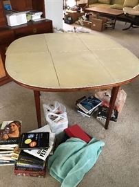Oil Walnut table and 4 chairs, purchased 12/19/1959 from Irwin Interiors, New York