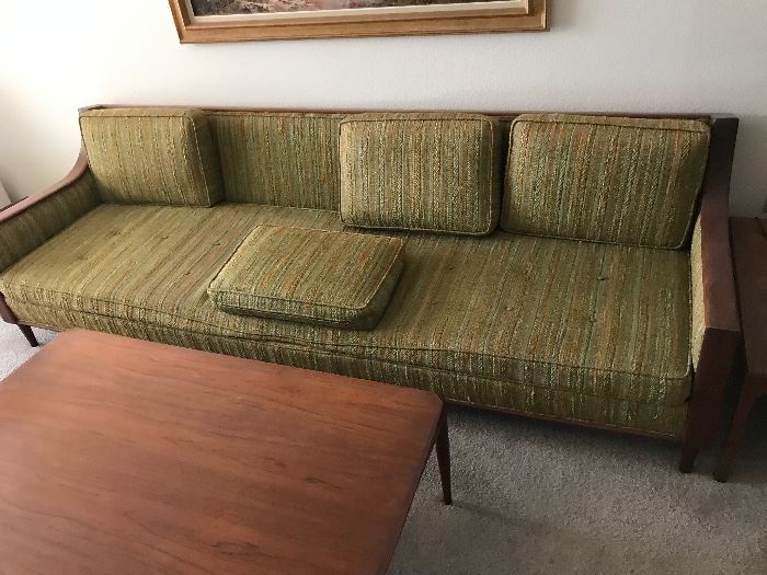 Mid-Century Sofa, Cactus Green. Purchased 12/15/1973 from Modernaire Furniture in New Jersey
