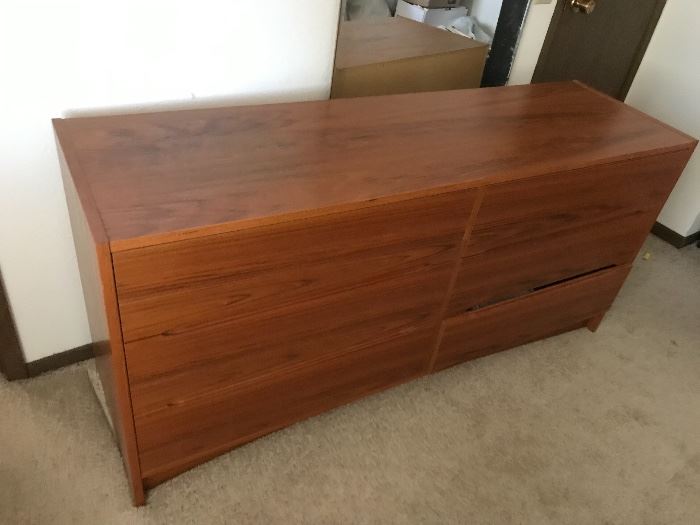 Teak 6 drawer chest 