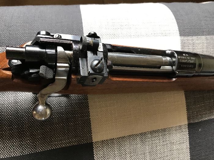 #15. 30/06 Eddystone US Model 1917, Customized military with Williams peep sights, Monte Carlo Sports Stock, Completely turned, polishes & blued barrel, Chromed bolt