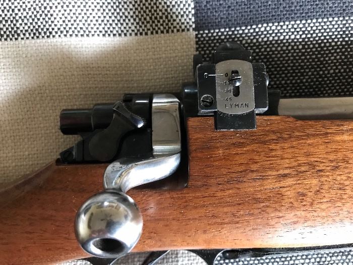 #15. 30/06 Eddystone US Model 1917, Customized military with Williams peep sights, Monte Carlo Sports Stock, Completely turned, polishes & blued barrel, Chromed bolt 