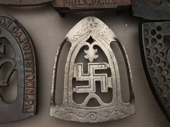 Iron trivets ( Note Whirling log)