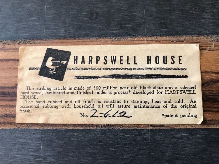 Harpswell 300 million year old black slate and hardwood trivets