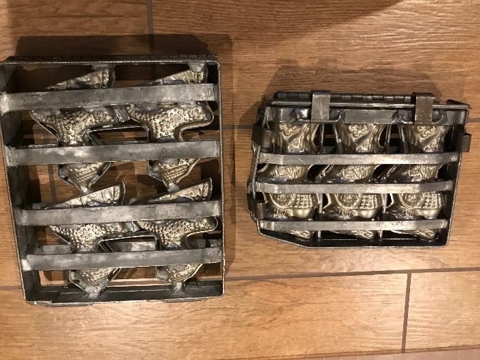 Heavy duty metal commercial candy molds Rabbits and Lambs