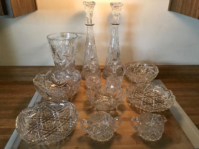 Collection of Brilliant Period cut glass