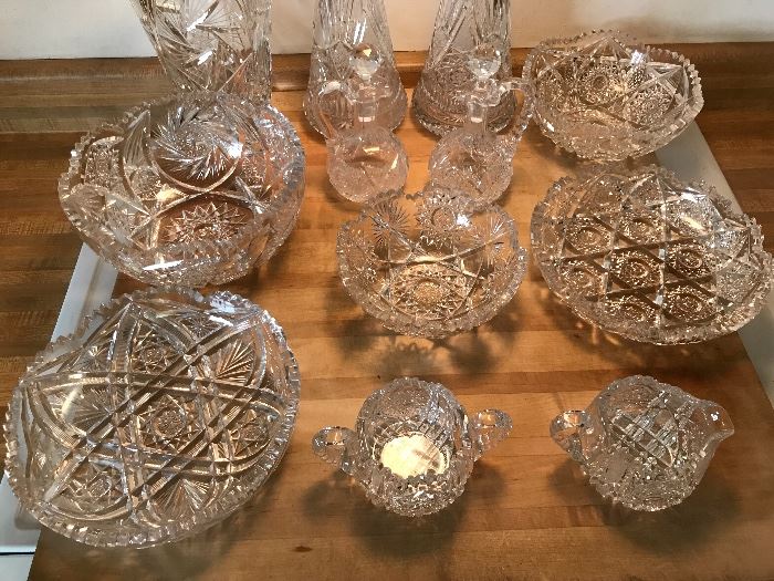 Collection of Brilliant Period cut glass