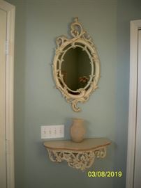 2pcs. French Provincial Wall Shelf and Mirror