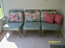 3pcs Wrought iron Sofa