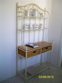 Baker's Rack with 2 Wicker Drawers