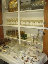 Vintage glassware and china