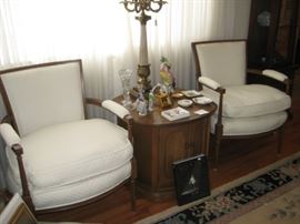 Pair of cream chairs