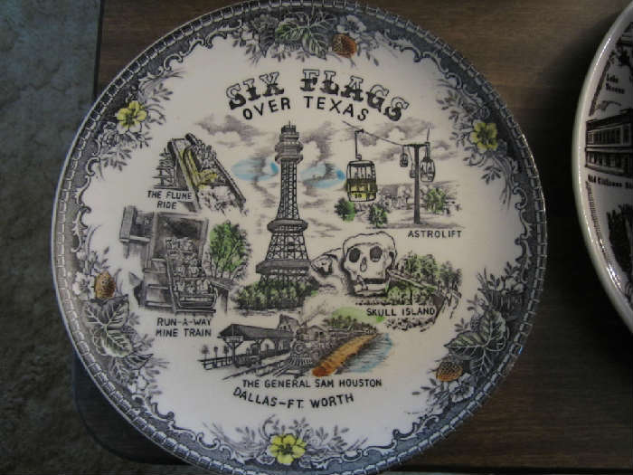 Six Flag Comemmerative Plate