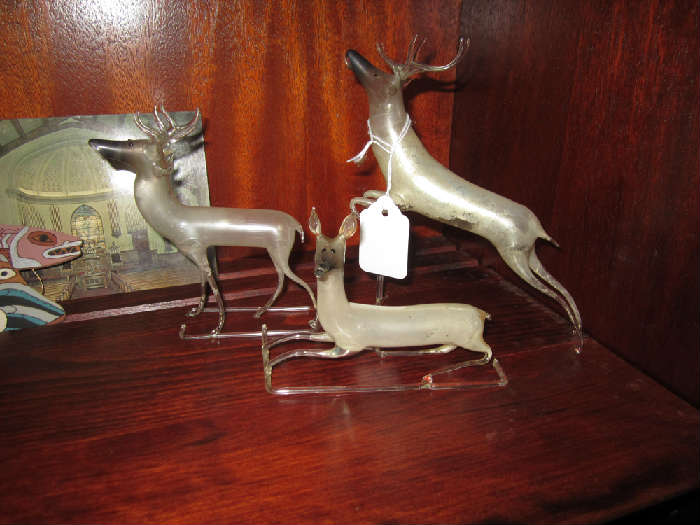 Vintage Mercury Glass Reindeer
