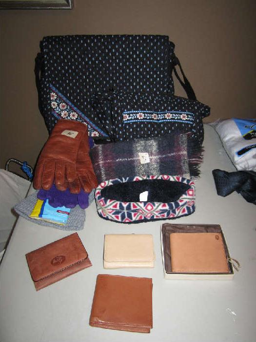 2 Vera Bradley Blue Bags, Coach and Hartmann Bi-fold Wallets, Mundi Ladies wallet