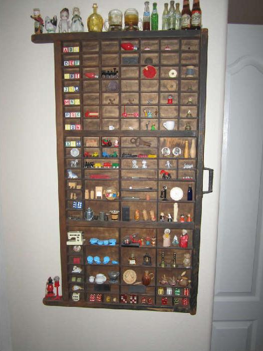 Type Tray with Years of Collecting Miniature Collectibles