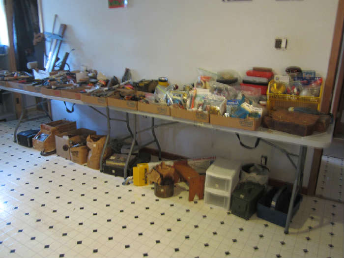 This whole table is full of mostly hand tools!