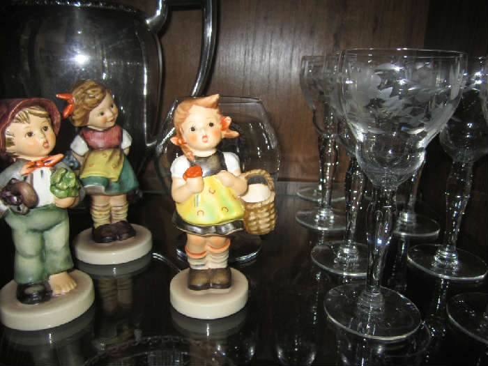 A sample of the precious Hummel/Goebel Figurines at the sale.