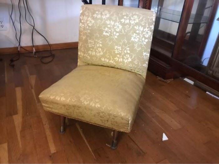 Small Gold Tapestry Chair