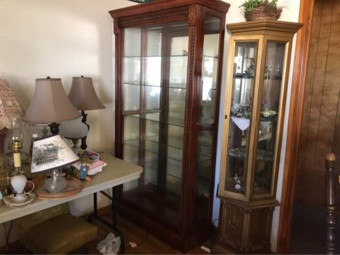 Large Cherry Curio Cabinet