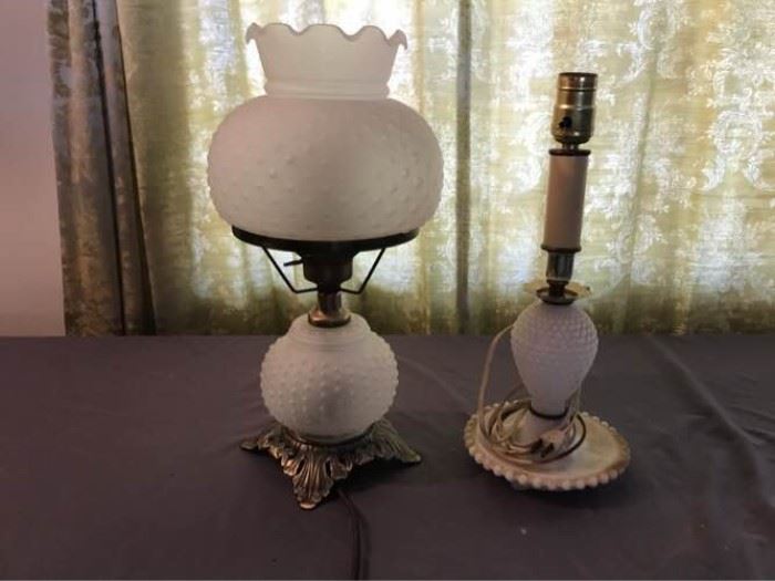 Vintage Hobnail Lamps