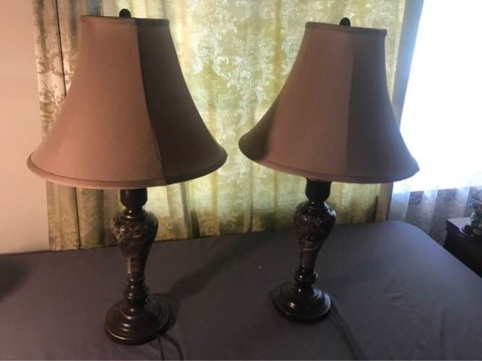 Pair of Marble Lamps