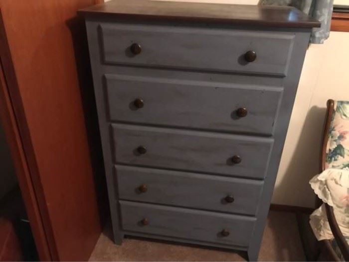 Blue Distressed Chest