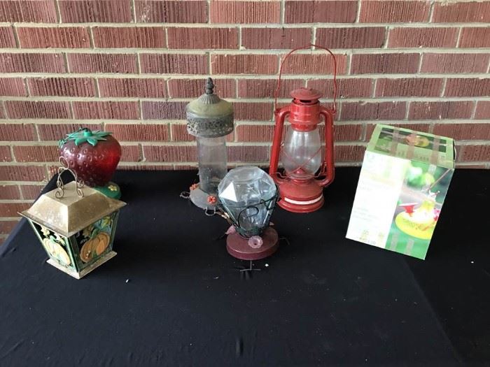 Bird Feeders and Lantern