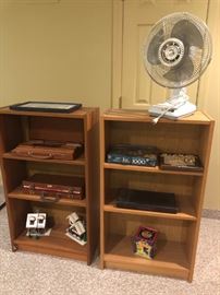 Book Shelves, Mahjong, Rummikub, Scrabble