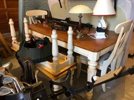 Farmhouse Table w/ Chairs & Benches