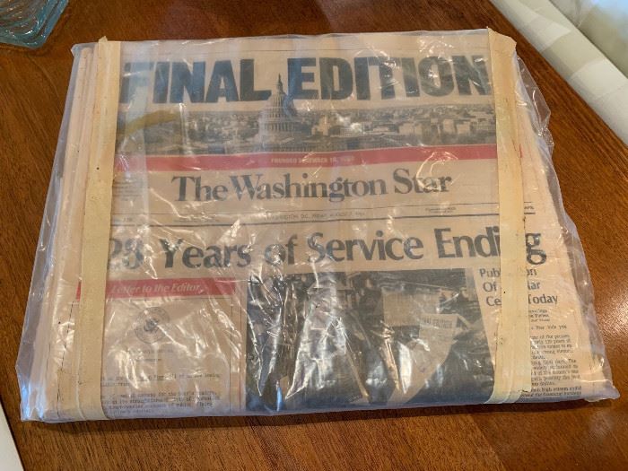 Last Edition Washington Star