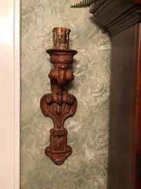 Large chalkware sconce