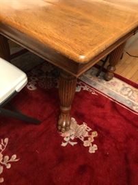 Antique Victorian Claw foot Oak Table