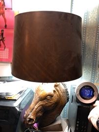 Large Vintage Horse head Lamp